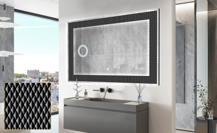 Dekorations spejl med LED - Modern Masterpiece