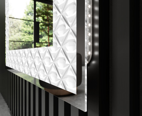 Dekorations spejl med LED - Marble Uplift #3