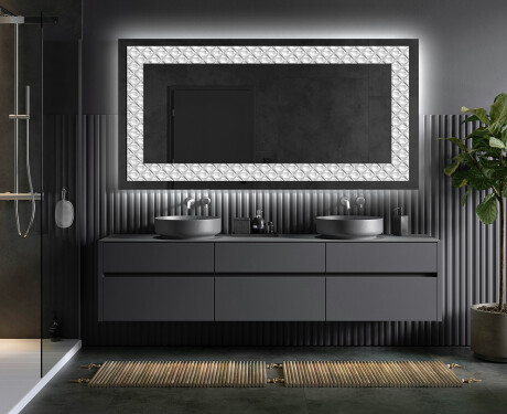 Dekorations spejl med LED - Marble Uplift #5