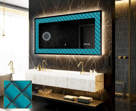Dekorations spejl med LED - Blue Harmonies