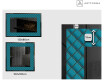 Dekorations spejl med LED - Blue Harmonies #2