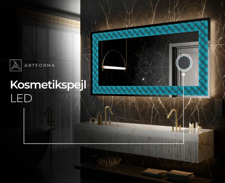 Dekorations spejl med LED - Blue Harmonies #9