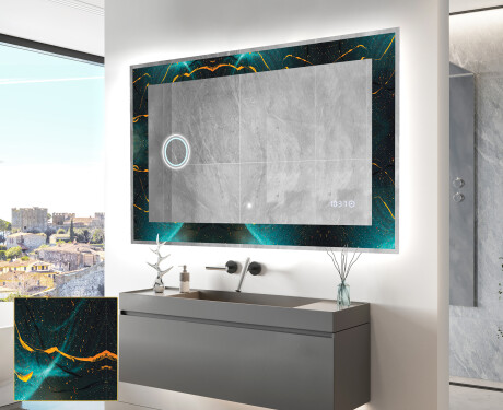 Dekorations spejl med LED - Spiraling vortex