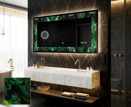 Dekorations spejl med LED - Malachite Magic