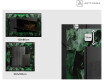Dekorations spejl med LED - Malachite Magic #2