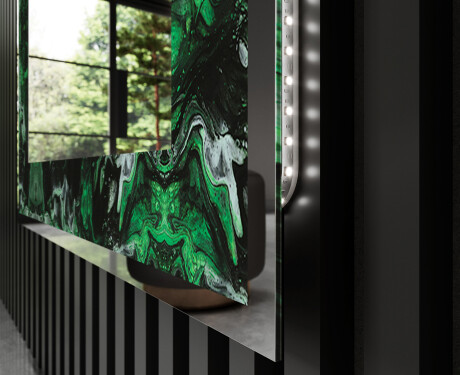 Dekorations spejl med LED - Malachite Magic #3