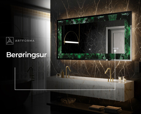 Dekorations spejl med LED - Malachite Magic #8