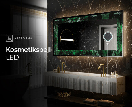 Dekorations spejl med LED - Malachite Magic #9