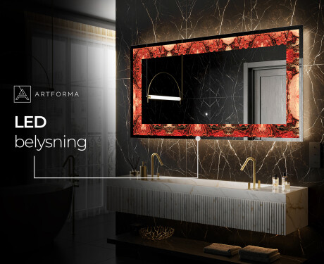 Dekorations spejl med LED - Fiery Reflections #6