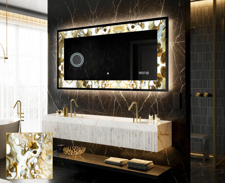 Dekorations spejl med LED - Golden Streaks