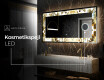 Dekorations spejl med LED - Golden Streaks #7