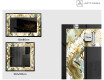Dekorations spejl med LED - Golden Streaks #2