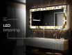 Dekorations spejl med LED - Golden Streaks #6