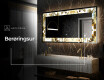 Dekorations spejl med LED - Golden Streaks #8
