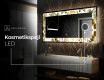 Dekorations spejl med LED - Golden Streaks #9