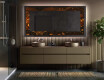 Dekorations spejl med LED - Amber Shell #5