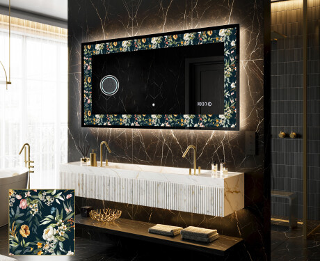 Dekorations spejl med LED - Cascading Flowers