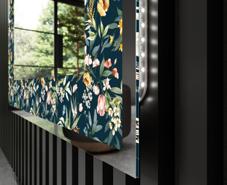 Dekorations spejl med LED - Cascading Flowers #3