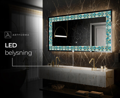 Dekorations spejl med LED - Floral Elevations #7