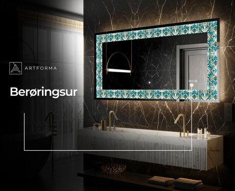Dekorations spejl med LED - Floral Elevations #8