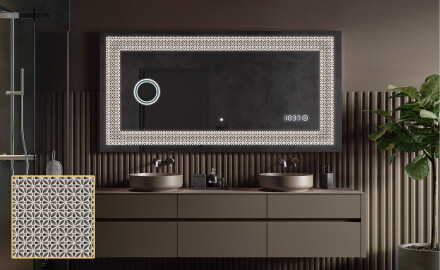Dekorations spejl med LED - Dynamic Circles