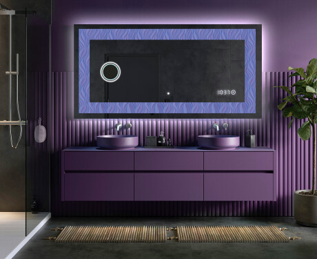 Dekorations spejl med LED - Colorful Ruffles #5