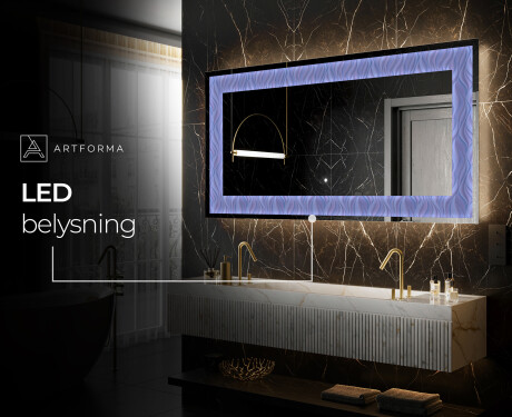 Dekorations spejl med LED - Colorful Ruffles #7