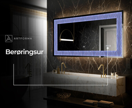 Dekorations spejl med LED - Colorful Ruffles #8