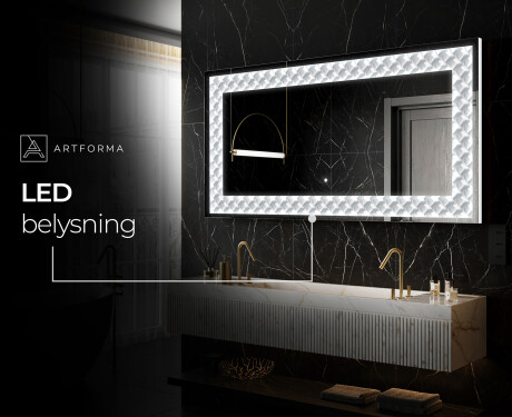 Dekorations spejl med LED - Inspiring Lines #6