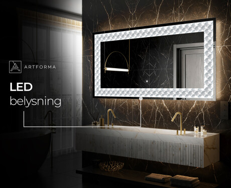 Dekorations spejl med LED - Inspiring Lines #7