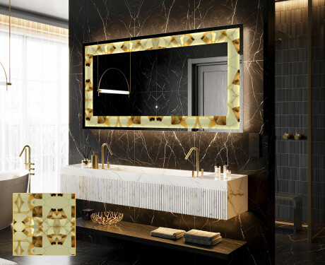 Dekorations spejl med LED - Glow Geometry