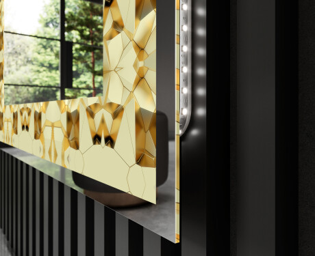 Dekorations spejl med LED - Glow Geometry #3