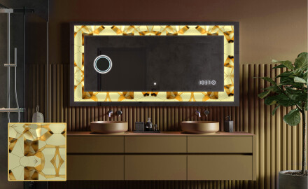 Dekorations spejl med LED - Glow Geometry