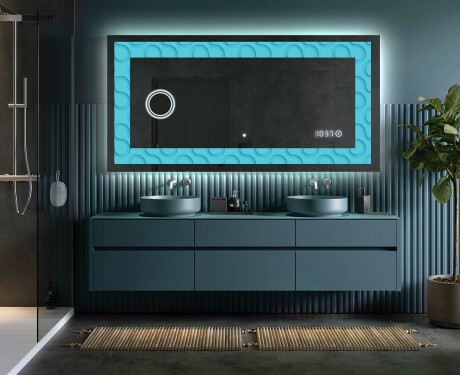 Dekorations spejl med LED - Divergent Lines #5