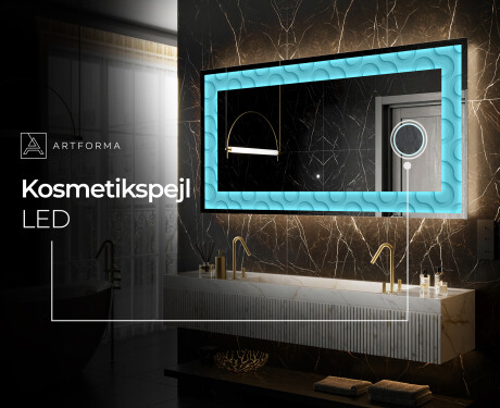 Dekorations spejl med LED - Divergent Lines #6