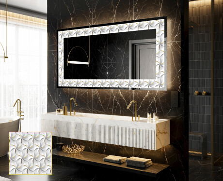 Dekorations spejl med LED - Dynamic Whirls