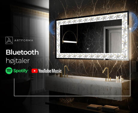 Dekorations spejl med LED - Dynamic Whirls #9