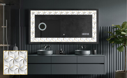 Dekorations spejl med LED - Dynamic Whirls