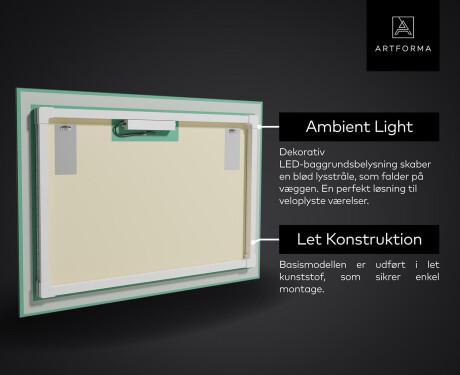 Dekorations spejl med LED - Plant Rhythms #4