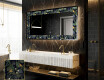 Dekorations spejl med LED - Vintage Leaves