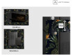 Dekorations spejl med LED - Vintage Leaves #2