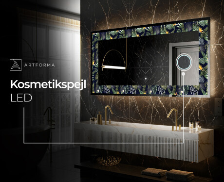 Dekorations spejl med LED - Vintage Leaves #9