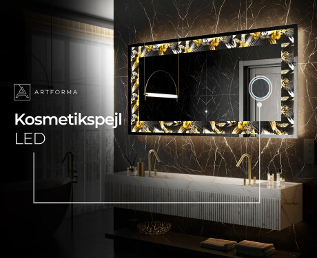 Dekorations spejl med LED - Floral Symmetries #9