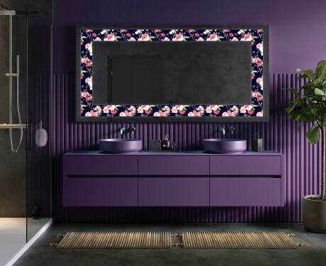 Dekorations spejl med LED - Floral Layouts #4