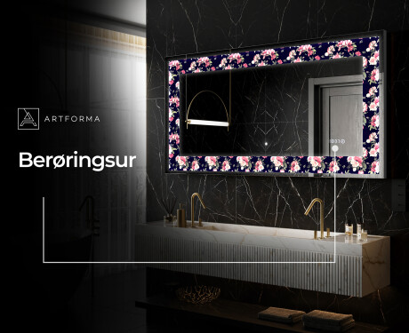 Dekorations spejl med LED - Floral Layouts #5