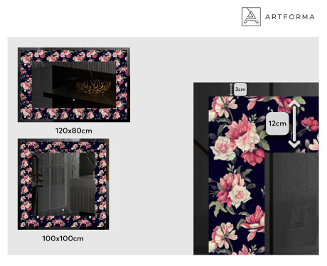 Dekorations spejl med LED - Floral Layouts #2