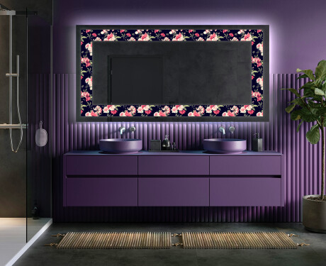 Dekorations spejl med LED - Floral Layouts #5