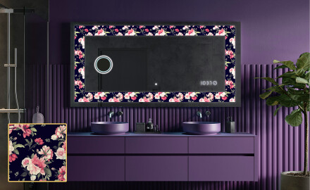 Dekorations spejl med LED - Floral Layouts