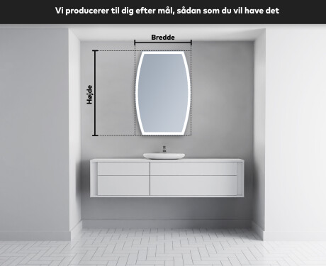 LED Badeværelses spejl med uregelmæssig form M222 #4