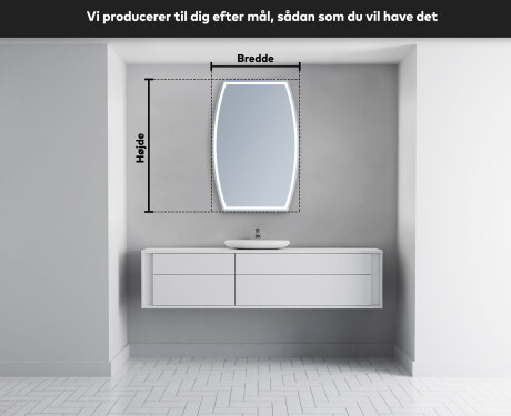 LED Badeværelses spejl med uregelmæssig form M223 #5
